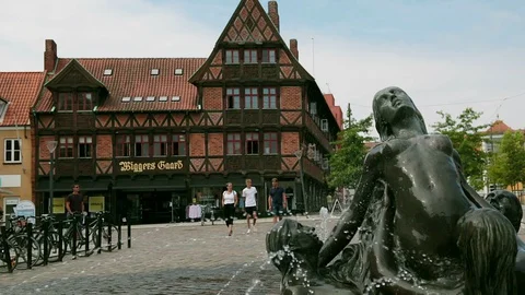 Wiggers Gaard, old house timbered Stock Footage 129326787