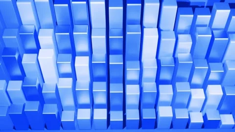 Wiggling abstract columns as abstract looping background for analytical programs Stock Footage 142988719