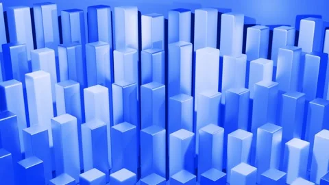 Wiggling abstract columns as abstract looping background for analytical programs Stock Footage 144813011