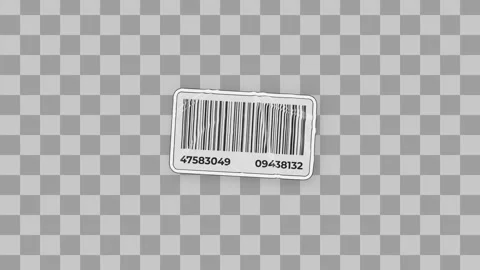 Wiggling Barcode Sticker After Effects stock