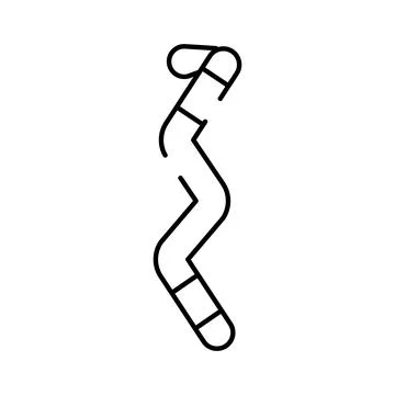 Wiggling earthworm or common nematode line icon 库存插图