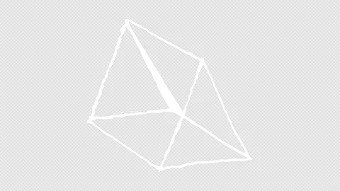 Wiggling Hand Drawn 3D Triangular Prism Shape Stock Footage 232492214