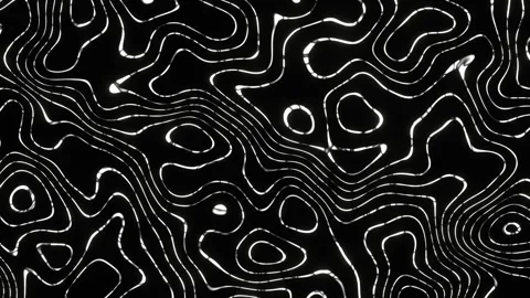 Wiggling Texture Effect of Contour Line Pattern Background Stock Footage 240326559