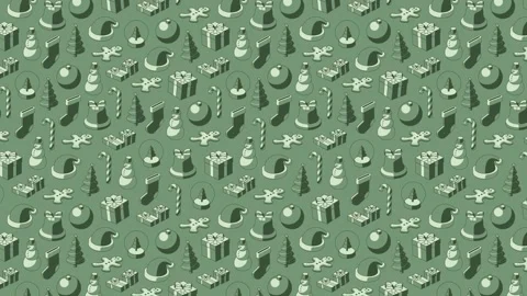 Wiggly Christmas seamless pattern loop animation background Stock Footage 320039551