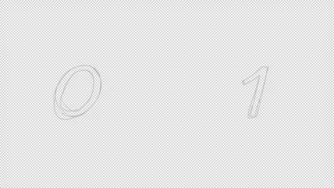 Wiggly Font Kit and Shape Numbers Stock Footage 249037770