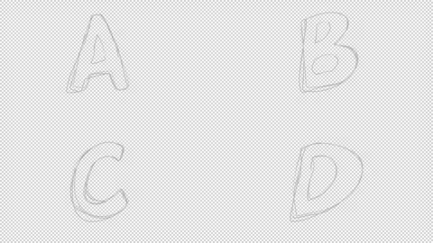 Wiggly Font Kit and Shape Large Letters Stock Footage 249037900