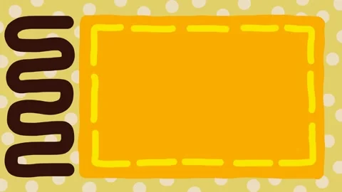 Wiggly hand drawn abstract rectangle frame curvy line dotted pattern backgro Stock Footage 299724980