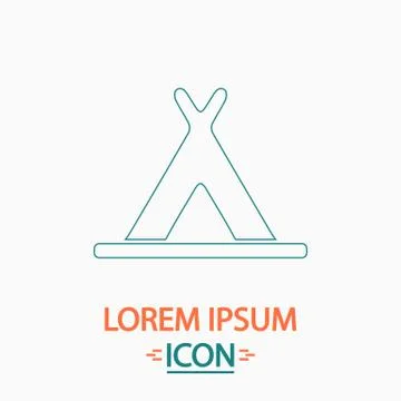 Wigwam computer symbol Stock Illustration