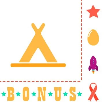 Wigwam computer symbol Stock Illustration