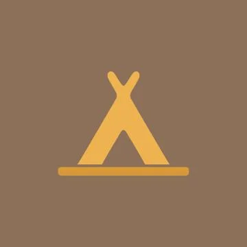 Wigwam flat icon Stock Illustration