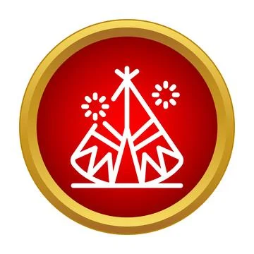 Wigwam or teepee traditional native tent icon Stock Illustration