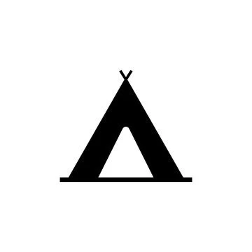 Wigwan icon element of camping icon for mobile concept and web apps. Thin lin Stock Illustration