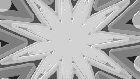 Wihte Eleven Point Star Rotating Stock Footage 100260459