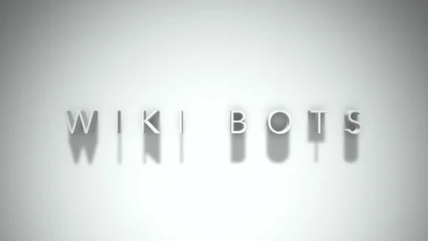 Wiki bots 3D title animation with shadows on a white background Stock Footage 297274959