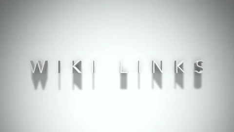 Wiki links 3D title animation with shadows on a white background Stock Footage 297274640