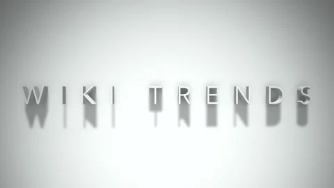 Wiki trends 3D title animation with shadows on a white background Stock Footage 297274643