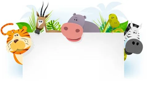 Wild african animals background イラスト素材
