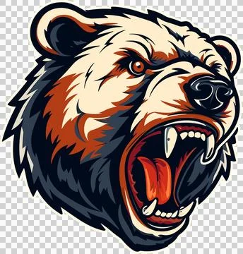 Wild animal head vector Foto stock