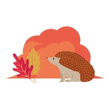 Wild animals and elements thanksgiving day and autumn season 스톡 일러스트