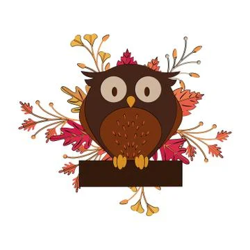 Wild animals and elements thanksgiving day and autumn season 스톡 일러스트