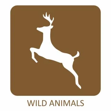 Wild Animals icon Stock Illustration