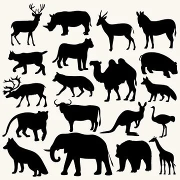 Wild animals Stock Illustration