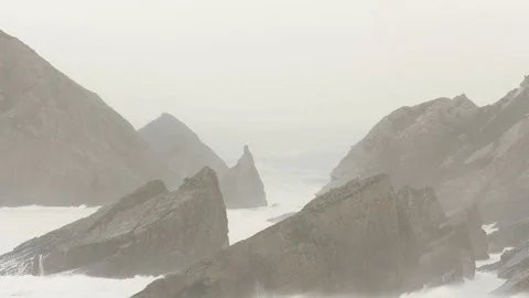 Wild Atlantic Storm County Donegal Ireland Stock Footage 72594161
