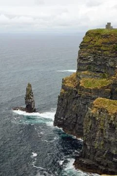 Wild Atlantic Way Cliffs of Moher  View to O Briens Tower Stock Photos