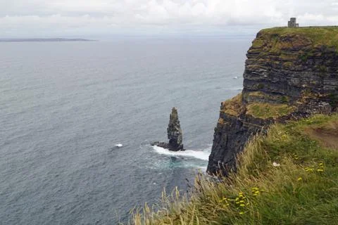 Wild Atlantic Way Cliffs of Moher  View to O Briens Tower Stock Photos