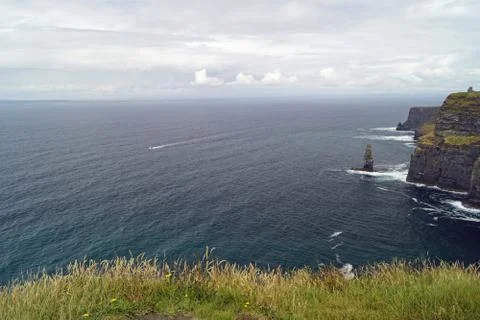 Wild Atlantic Way Cliffs of Moher  View to O Briens Tower Stock Photos