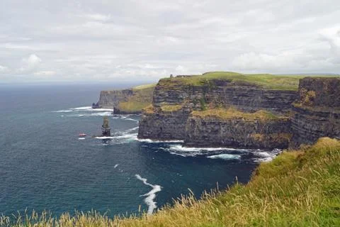 Wild Atlantic Way Cliffs of Moher  View to O Briens Tower Stock Photos