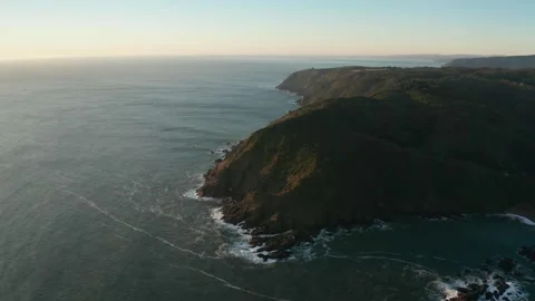 Wild bay in the ocean drone view Stock Footage