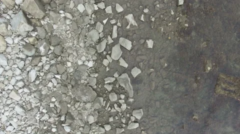Wild beach, aerial video Stock Footage 58553333