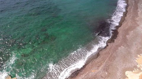 Wild beach of cyprus Stock Footage 68352976