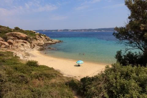 Wild beach, Greece Stock Photos