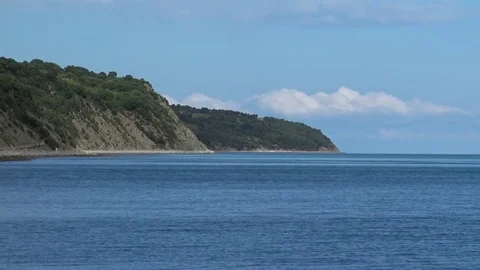 Wild Beach hand-held shooting Stock Footage 81360759