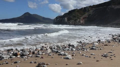 Wild beach in Sardinia, Italy Stock Footage 310198221