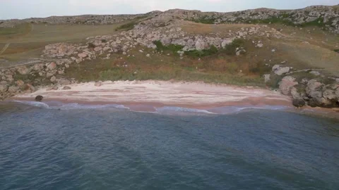 Wild beach shot on a drone Stock Footage 205923900