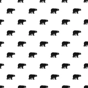Wild bear pattern vector 스톡 일러스트