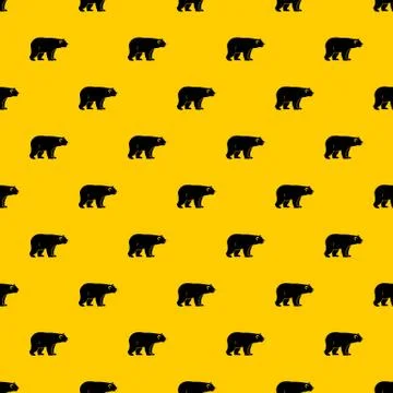 Wild bear pattern vector Stock Illustration