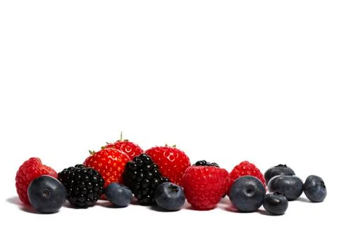 Wild berries on white Stock Photos
