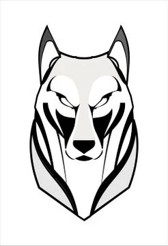 Wild Big Wolf Stock Illustration