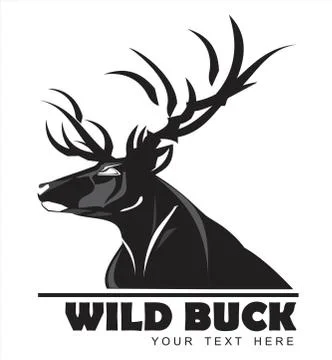 Wild Black Buck Stock Illustration
