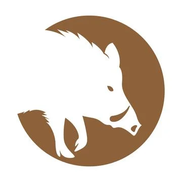 Wild Boar logo icon design Stock Illustration