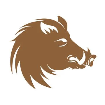 Wild Boar logo icon design Stock Illustration