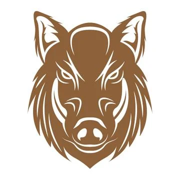 Wild Boar logo icon design Stock Illustration