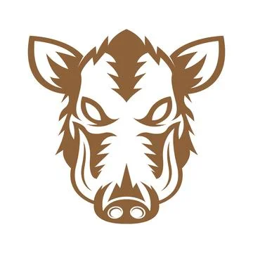 Wild Boar logo icon design Stock Illustration