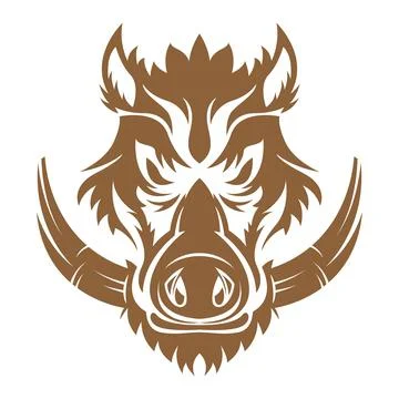 Wild Boar logo icon design Stock Illustration