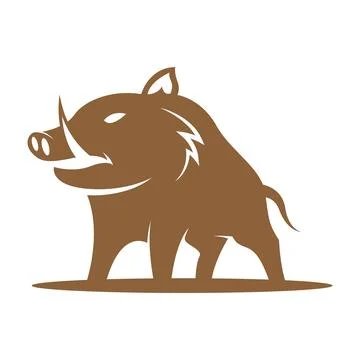 Wild Boar logo icon design Stock Illustration