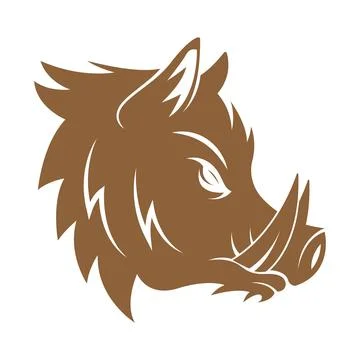 Wild Boar logo icon design Stock Illustration